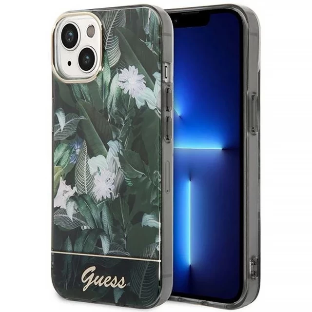 Чохол Guess Jungle Collection для iPhone 14 Green (GUHCP14SHGJGHA)