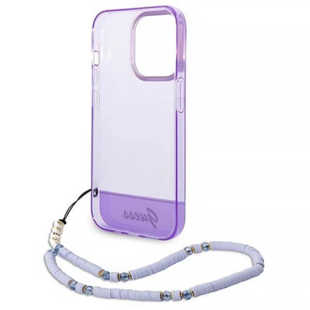 Чохол Guess Translucent Pearl Strap для iPhone 14 Pro Purple (GUHCP14LHGCOHU)