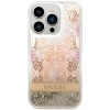 Чехол Guess Paisley Liquid Glitter для iPhone 14 Pro Gold (GUHCP14LLFLSD)