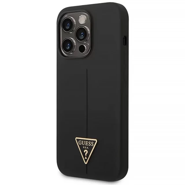 Чехол Guess Silicone Triangle для iPhone 14 Pro Black (GUHCP14LSLTGK)