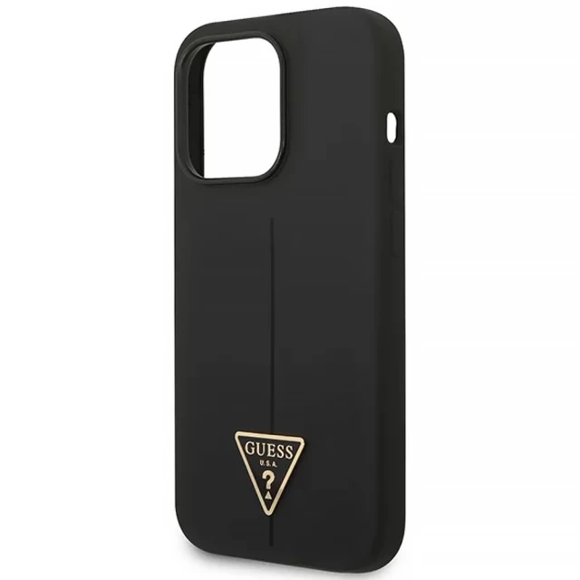 Чехол Guess Silicone Triangle для iPhone 14 Pro Black (GUHCP14LSLTGK)