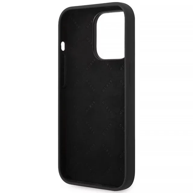 Чохол Guess Silicone Triangle для iPhone 14 Pro Black (GUHCP14LSLTGK)