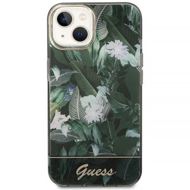 Чехол Guess Jungle Collection для iPhone 14 Plus Green (GUHCP14MHGJGHA)