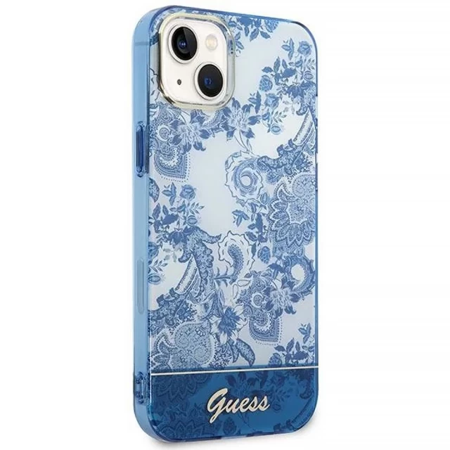 Чохол Guess Porcelain Collection для iPhone 14 Plus Blue (GUHCP14MHGPLHB)