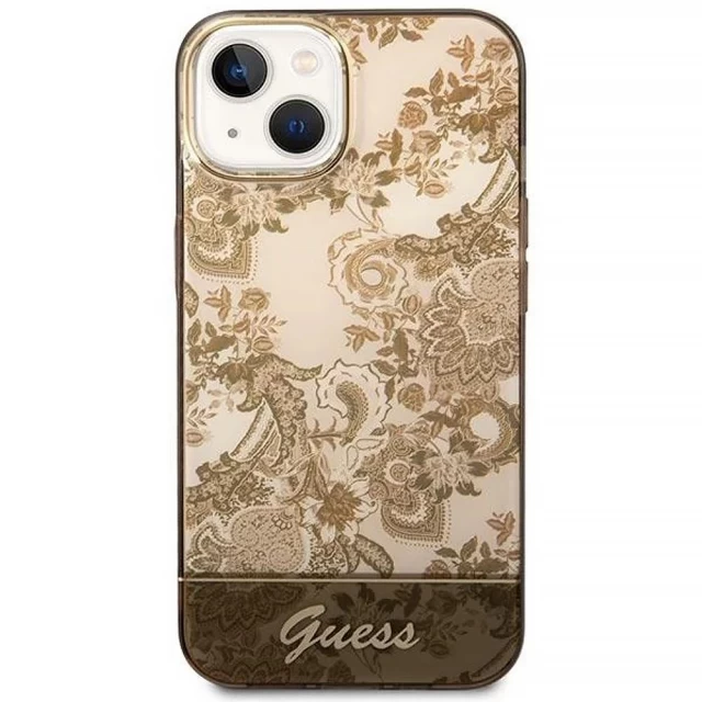 Чехол Guess Porcelain Collection для iPhone 14 Plus Ochre (GUHCP14MHGPLHC)