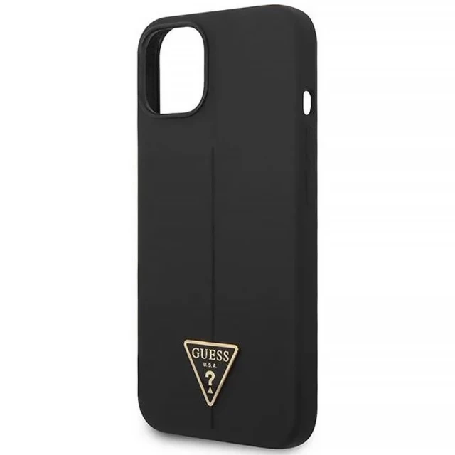 Чехол Guess Silicone Triangle для iPhone 14 Plus Black (GUHCP14MSLTGK)