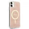 Чохол із зарядним пристроєм Guess 4G Print + Charger Set для iPhone 11 Pink with MagSafe (GUBPN61H4EACSP)