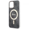 Чохол із зарядним пристроєм Guess 4G Print + Charger Set для iPhone 12 | 12 Pro Black with MagSafe (GUBPP12MH4EACSK)