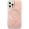 Чехол с зарядным устройством Guess 4G Print + Charger Set для iPhone 12 | 12 Pro Pink with MagSafe (GUBPP12MH4EACSP)
