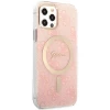 Чехол с зарядным устройством Guess 4G Print + Charger Set для iPhone 12 | 12 Pro Pink with MagSafe (GUBPP12MH4EACSP)