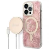 Чехол с зарядным устройством Guess Jungle + Charger Set для iPhone 14 Pro Max Pink with MagSafe (GUBPP14XHJEACSP)