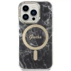 Чехол с зарядным устройством Guess Marble + Charger Set для iPhone 14 Pro Max Black with MagSafe (GUBPP14XHMEACSK)