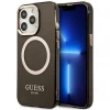 Чохол Guess Gold Outline Translucent для iPhone 13 Pro Max Black with MagSafe (GUHMP13XHTCMK)