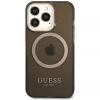 Чохол Guess Gold Outline Translucent для iPhone 13 Pro Max Black with MagSafe (GUHMP13XHTCMK)
