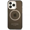 Чехол Guess Gold Outline Translucent для iPhone 13 Pro Max Black with MagSafe (GUHMP13XHTCMK)