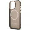 Чехол Guess Gold Outline Translucent для iPhone 13 Pro Max Black with MagSafe (GUHMP13XHTCMK)