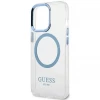 Чехол Guess Metal Outline для iPhone 13 Pro Max Blue with MagSafe (GUHMP13XHTRMB)