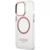 Чехол Guess Metal Outline для iPhone 13 Pro Max Pink with MagSafe (GUHMP13XHTRMP)