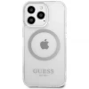 Чехол Guess Metal Outline для iPhone 13 Pro Max Silver with MagSafe (GUHMP13XHTRMS)