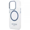 Чехол Guess Metal Outline для iPhone 14 Pro Blue with MagSafe (GUHMP14LHTRMB)
