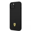 Чохол Ferrari Silicone Metal Logo для iPhone 14 Black with MagSafe (FEHMSIP14SBK)