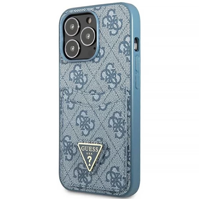 Чохол-гаманець Guess 4G Triangle Logo Cardslot для iPhone 13 Pro Blue (GUHCP13LP4TPB)