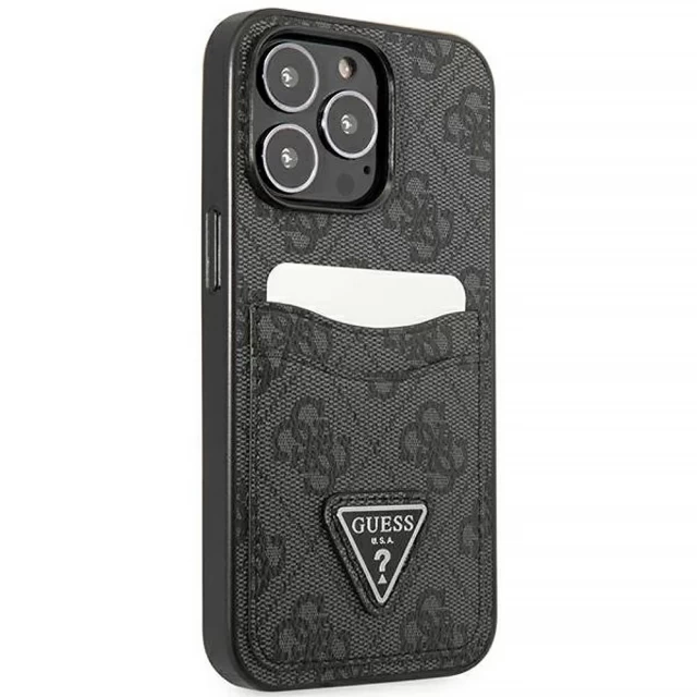 Чохол-гаманець Guess 4G Triangle Logo Cardslot для iPhone 13 Pro Black (GUHCP13LP4TPK)