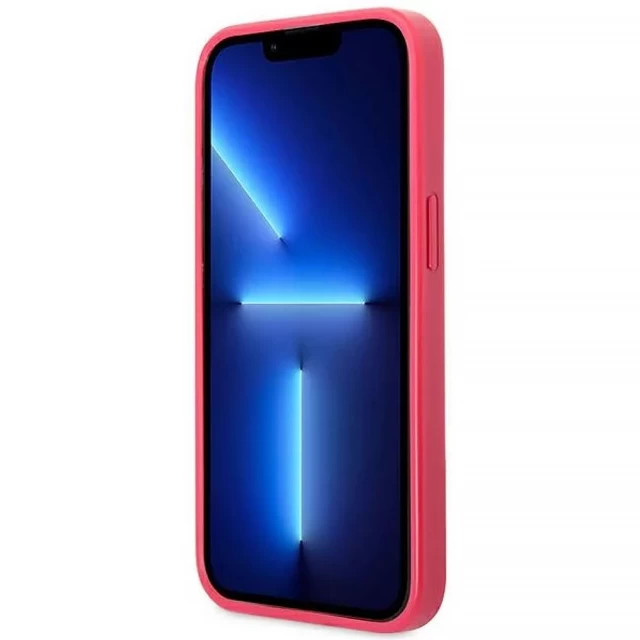 Чехол Guess Saffiano 4G Small Metal Logo для iPhone 13 Pro Pink (GUHCP13LPS4MF)