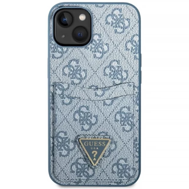 Чохол-гаманець Guess 4G Triangle Logo Cardslot для iPhone 13 Blue (GUHCP13MP4TPB)