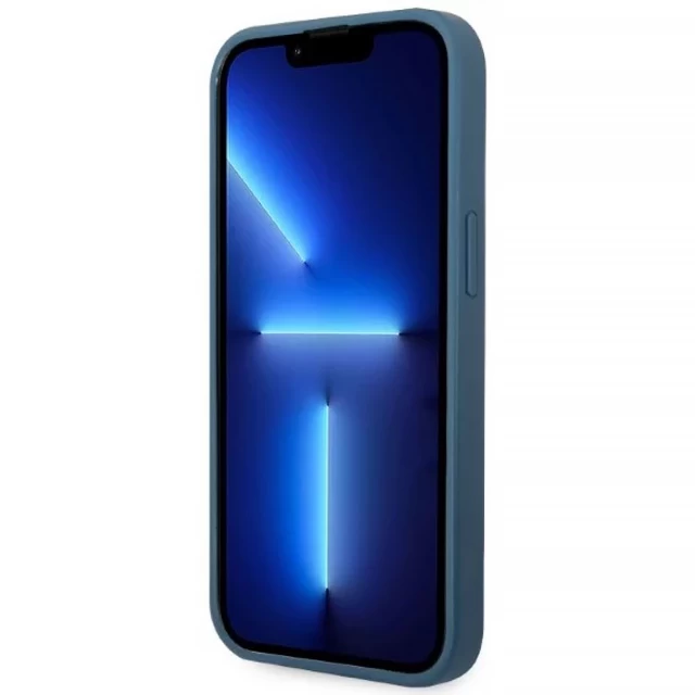 Чохол-гаманець Guess 4G Triangle Logo Cardslot для iPhone 13 mini Blue (GUHCP13SP4TPB)