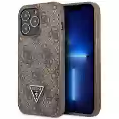 Чохол-гаманець Guess 4G Triangle Logo Cardslot для iPhone 13 Pro Max Brown (GUHCP13XP4TPW)