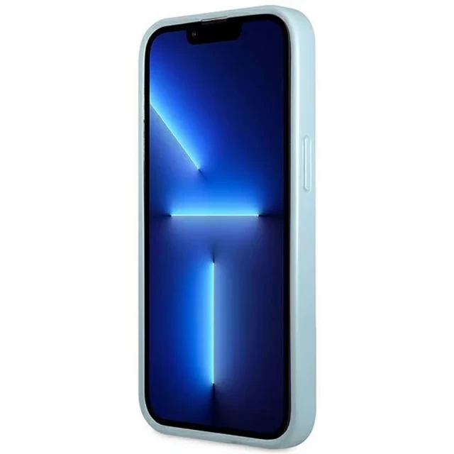 Чохол Guess Saffiano 4G Small Metal Logo для iPhone 13 Pro Max Blue (GUHCP13XPS4MB)
