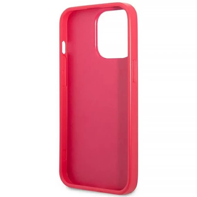Чохол Guess Saffiano 4G Small Metal Logo для iPhone 13 Pro Max Pink (GUHCP13XPS4MF)
