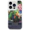 Чохол Guess Flower Liquid Glitter для iPhone 14 Pro Max Blue (GUHCP14XLFLSB)