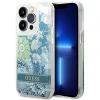 Чохол Guess Flower Liquid Glitter для iPhone 14 Pro Max Green (GUHCP14XLFLSN)