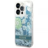 Чехол Guess Flower Liquid Glitter для iPhone 14 Pro Max Green (GUHCP14XLFLSN)