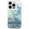 Чохол Guess Flower Liquid Glitter для iPhone 14 Pro Max Green (GUHCP14XLFLSN)