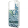 Чохол Guess Flower Liquid Glitter для iPhone 14 Pro Max Green (GUHCP14XLFLSN)