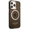 Чехол Guess Gold Outline Translucent для iPhone 13 Pro Black with MagSafe (GUHMP13LHTCMK)