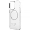 Чохол Guess Metal Outline для iPhone 13 Pro Silver with MagSafe (GUHMP13LHTRMS)