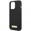 Чохол Guess Silicone Logo Plate для iPhone 13 Pro Black with MagSafe (GUHMP13LSPLK)