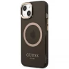 Чехол Guess Gold Outline Translucent для iPhone 13 Black with MagSafe (GUHMP13MHTCMK)