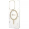 Чехол с зарядным устройством Guess Marble + Charger Set для iPhone 14 Pro White with MagSafe (GUBPP14LHMEACSH)