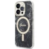 Чохол із зарядним пристроєм Guess Marble + Charger Set для iPhone 14 Pro Black with MagSafe (GUBPP14LHMEACSK)