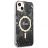 Чохол із зарядним пристроєм Guess Marble + Charger Set для iPhone 14 Plus Black with MagSafe (GUBPP14MHMEACSK)