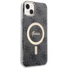 Чехол с зарядным устройством Guess 4G Print + Charger Set для iPhone 14 Black with MagSafe (GUBPP14SH4EACSK)