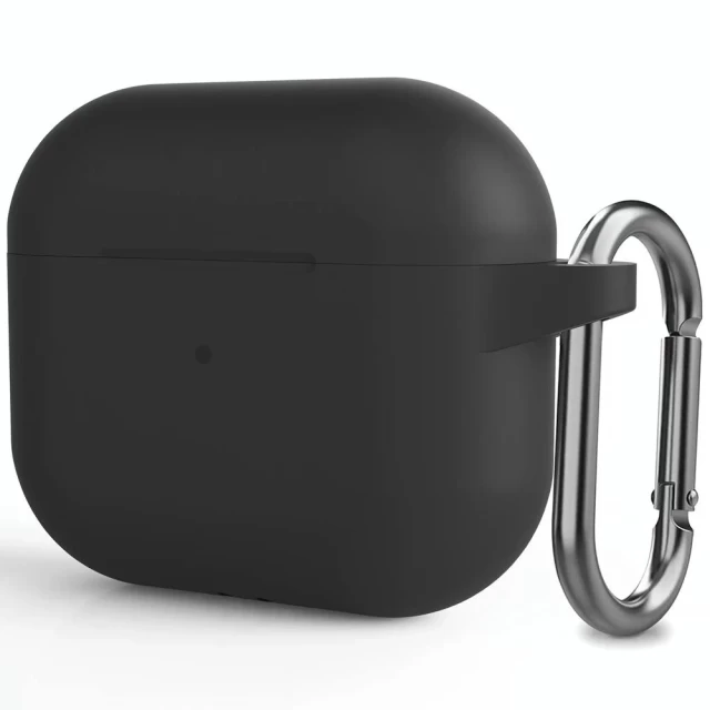 Чохол для навушників Upex для Apple AirPods Pro 2 Silicone Case з карабіном Black
