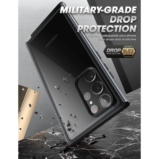 Чехол и защитное стекло Supcase EDGE XT для Samsung Galaxy S23 Ultra Black (843439121584)