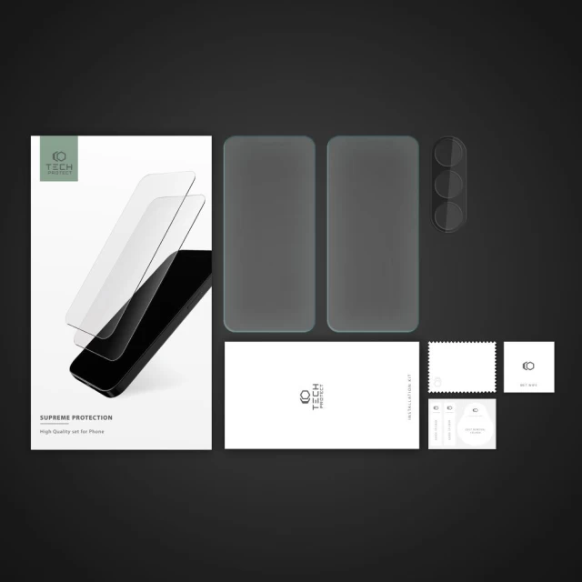 Защитное стекло Tech-Protect Supreme Set (3 Pack) для Samsung Galaxy A54 5G Clear (9490713931158)