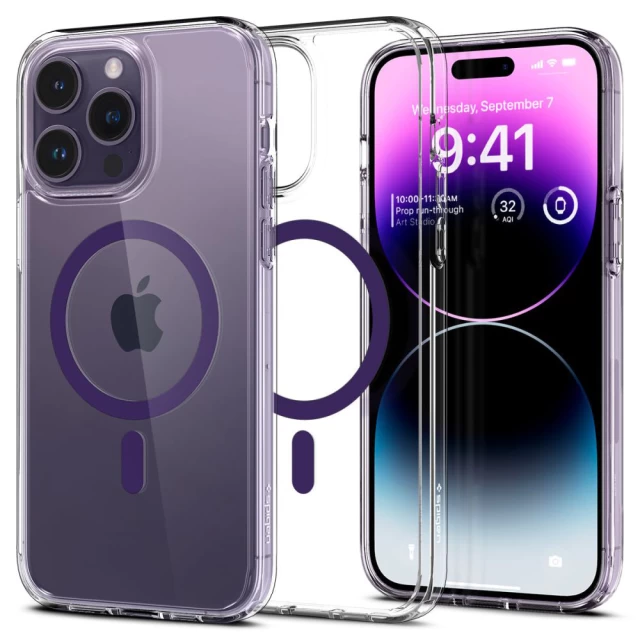 Чехол Spigen Ultra Hybrid для iPhone 14 Pro Max Deep Purple with MagSafe (ACS05581)
